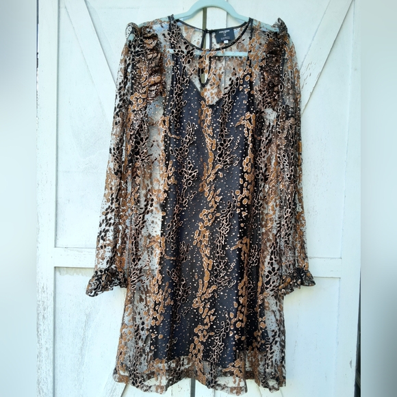 Open Ceremony Brown Metallic dress size 2. - Picture 1 of 4